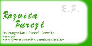 rozvita purczl business card